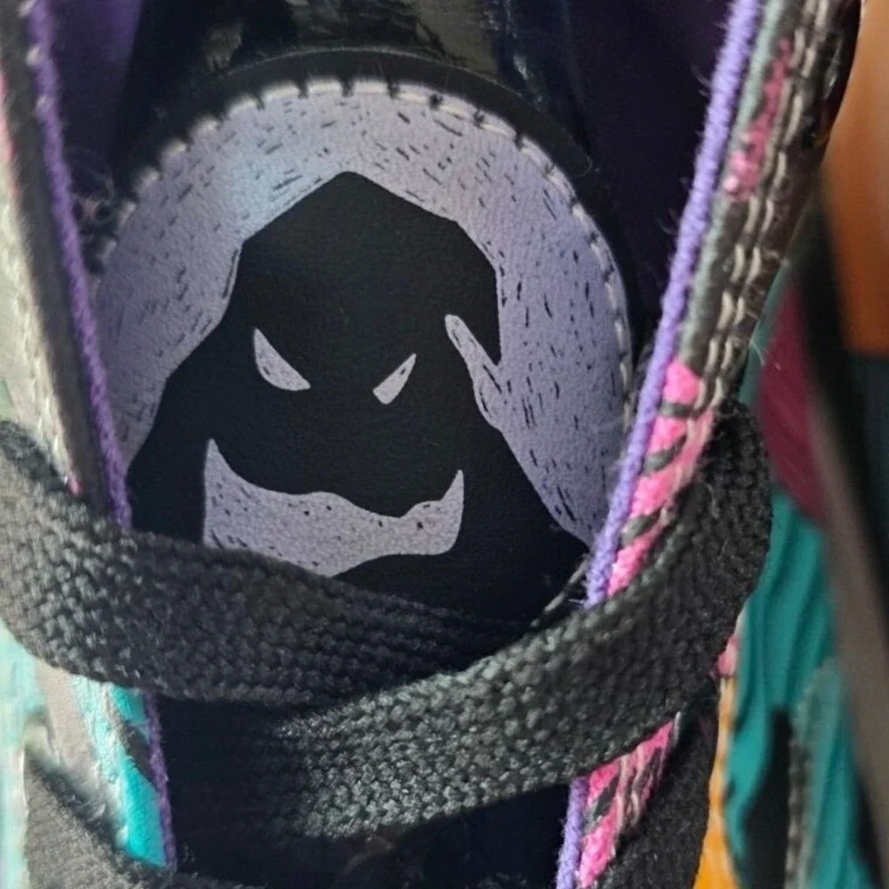 Disney Nightmare Before Christmas Jack Sally Patchwork High Top Sneakers Size 7